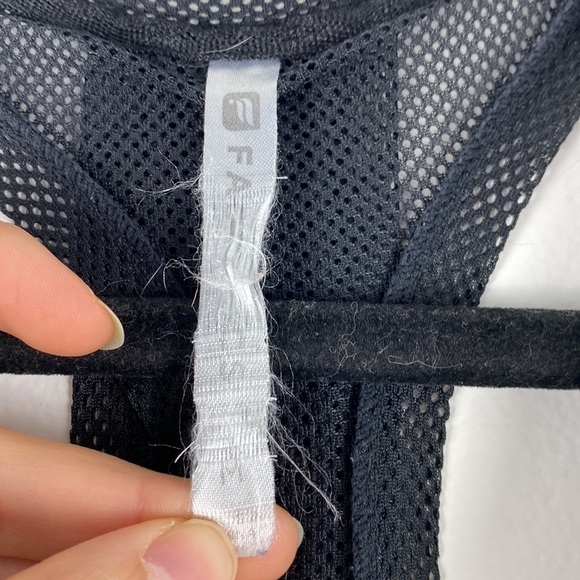 Fabletics Mesh Tank Top Black Medium M Womens Workout Athletic Athleisure - Picture 2 of 6